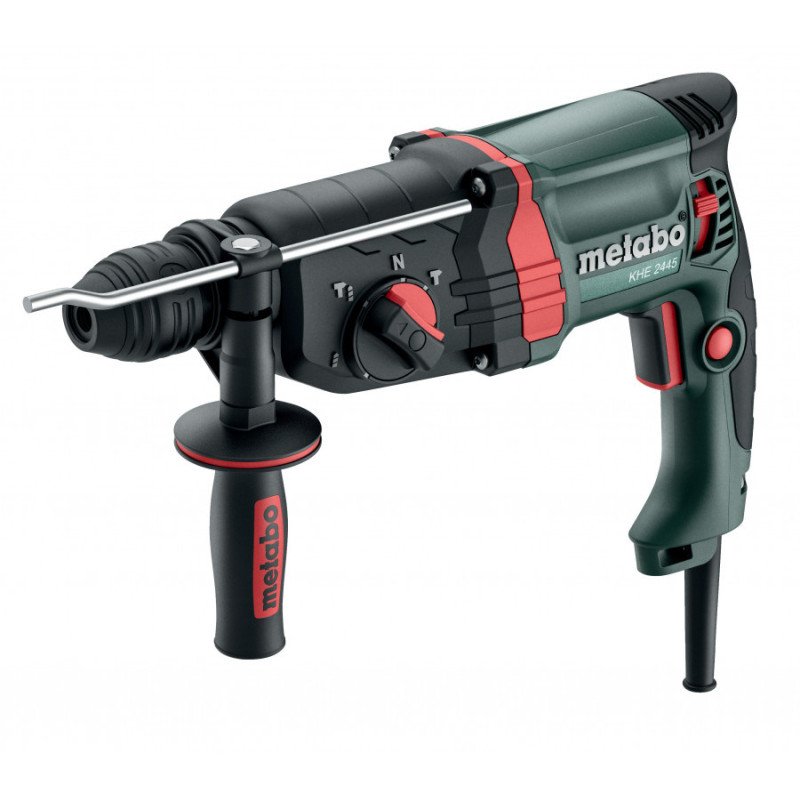 Metabo KHE 2445 kombinētais perforators ar SDS-plus patronu, sānu rokturi un dziļuma indikatoru
