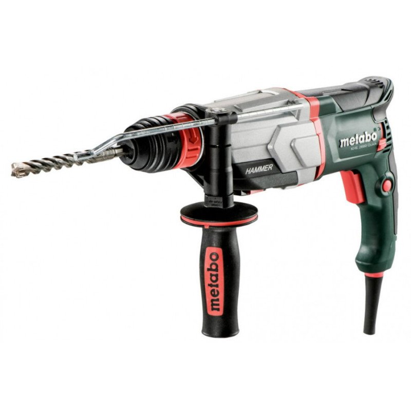 Metabo KHE 2660 Quick 850 W SDS-plus combination hammer with side handle, depth stop and quick-change chuck system