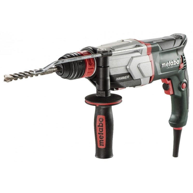 Metabo UHE 2660-2 Quick daudzfunkcionāls perforators ar SDS-plus patronu, sānu rokturi un urbšanas dziļuma indikatoru
