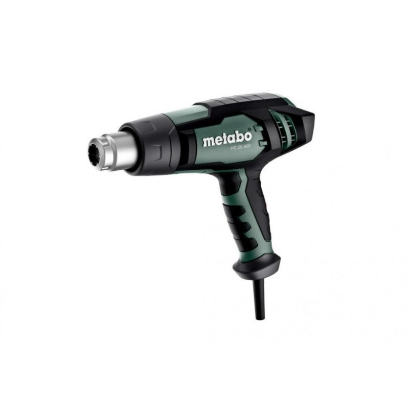 Metabo HG 20-600 karstā gaisa fēns ar gumijotu rokturi un metaBOX komplekta uzgaļiem
