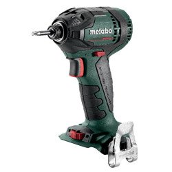 Metabo SSD 18 LTX 200 BL 18 V brushless cordless impact driver bare tool with 1/4" hex socket and belt hook