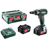 Metabo SSW 18 LTX 400 BL akumulatora triecienatslēga 18 V 400 Nm – bezoglīšu, komplekts 2×5,2 Ah ar metaBOX 145