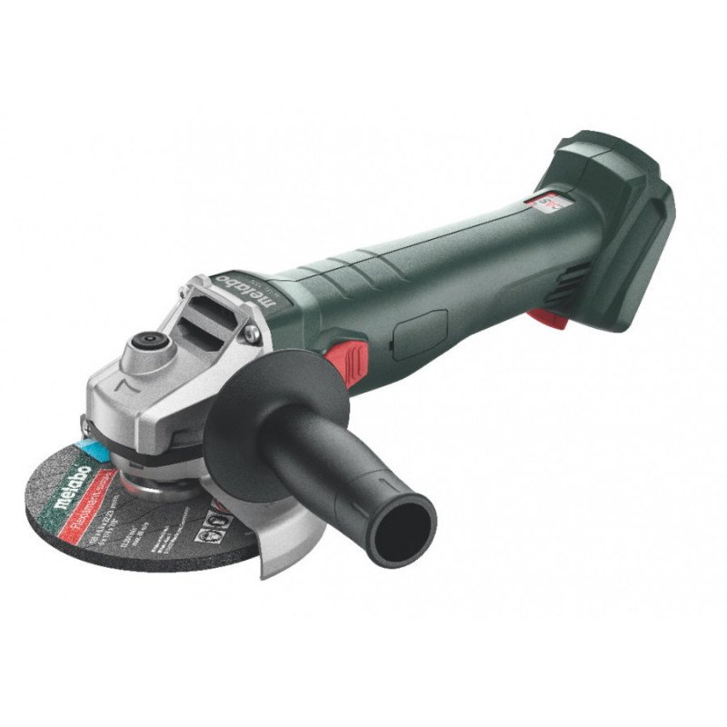 Metabo W 18 L 7-125 akumulatora leņķa slīpmašīna ar 125 mm disku un sānu rokturi, 18 V CAS karkass