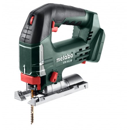 Metabo STB 18 L 90 akumulatora figūrzāģis karkass metaBOX 145 L ar LED un ātro asmens nomaiņu