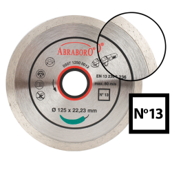 Dimanta griešanas disks flīzēm, nepārtraukta mala, 7 mm segmenti, ABRABORO