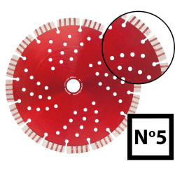 Dimanta griešanas disks ķieģeļiem un betonam, turbo mala, 12 mm segmenti, ABRABORO,230mm,ražotāja attēls