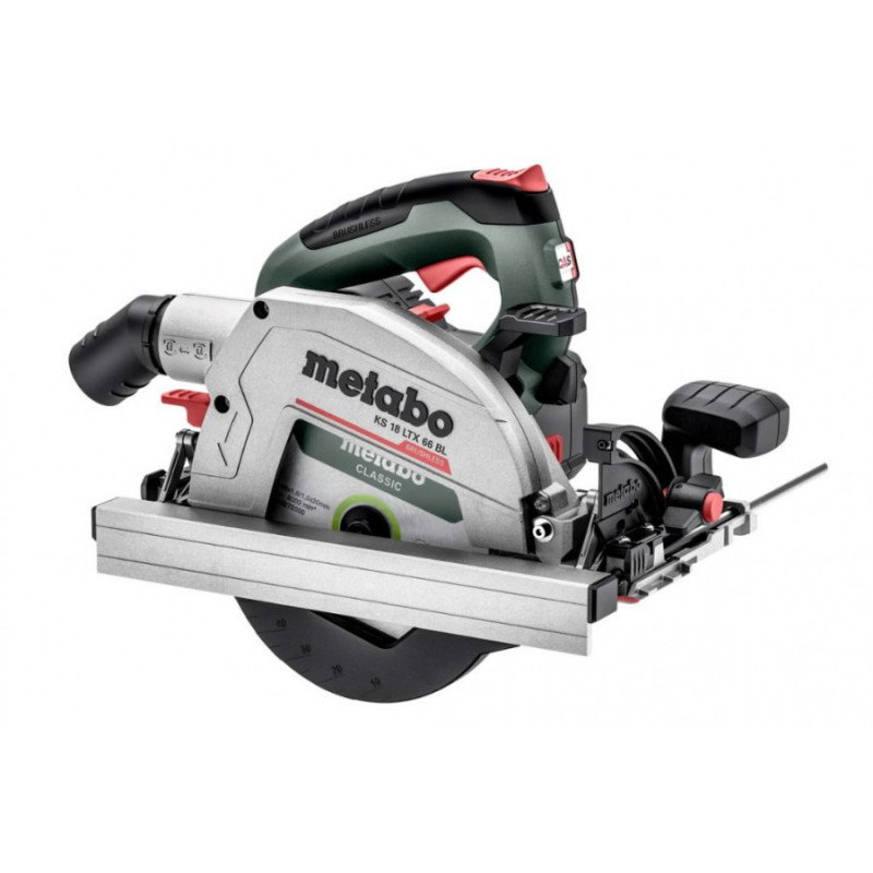 Metabo KS 18 LTX 66 BL akumulatora ripzāģis 165 mm karkass metaBOX 340 ar 66 mm griezuma dziļumu
