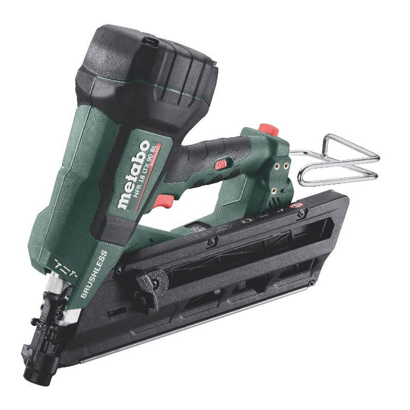 Metabo NFR 18 LTX 90 BL cordless framing nailer bare tool metaBOX 340 for 30-34° strip nails 50-90 mm brushless