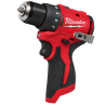 Milwaukee M12 BLDDRC-0 akumulatora urbjmašīna karkass bezoglīšu 40 Nm 10 mm metāla patrona kompakta 137 mm