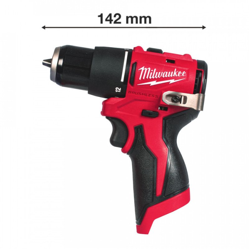 Milwaukee M12 BLPDRC-0 12В ударная дрель-шуруповёрт – 40Нм, 142мм компактная, 2 скорости до 1550об/мин, патрон 10мм, до 23 250 у