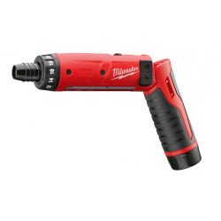 Milwaukee M4 D-202B 4V akumulatora skrūvgriezis ar 1/4″ sešstūra turētāju, 2 akumulatoriem un lādētāju