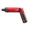 Milwaukee M4 D-202B шуруповёрт 4В 5 Н·м, 2 скорости 0–200/600, 1/4″ HEX, 2x2,0Ач, зарядное M4 C