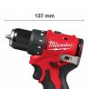 Milwaukee M12 BLDDRC-202C 12В бесщёточная дрель-шуруповёрт 40 Нм, патрон 10 мм, 2x2,0Ач + C12 C, кейс