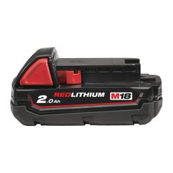 Milwaukee M18 REDLITHIUM battery pack M18 B2 2.0Ah and M18 B5 5.0Ah with onboard fuel gauge
