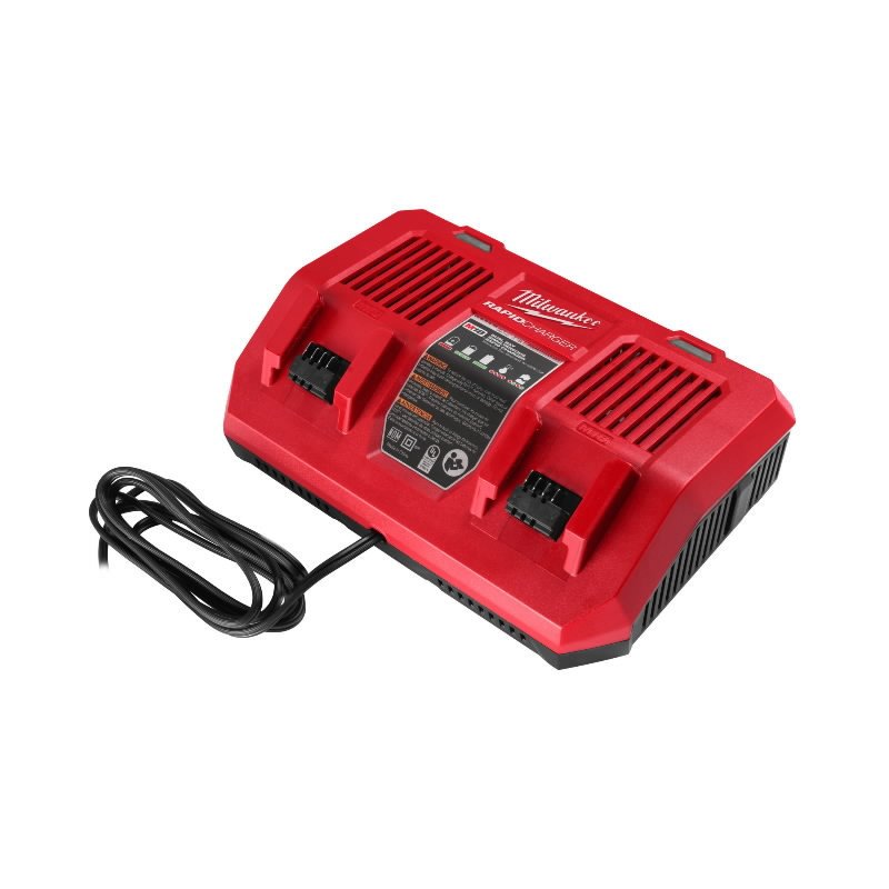 Milwaukee M18 DFC dual bay rapid charger for M18 REDLITHIUM batteries with simultaneous charging