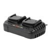 DAEWOO DACH 5021Li dual-slot charger for 21V Li-ion batteries with LED charge indicators