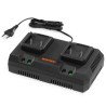 DAEWOO DACH 9021 Li DUAL двухпортовое зарядное устройство 21В Li-ion с LED индикаторами и быстрой зарядкой 4.5A