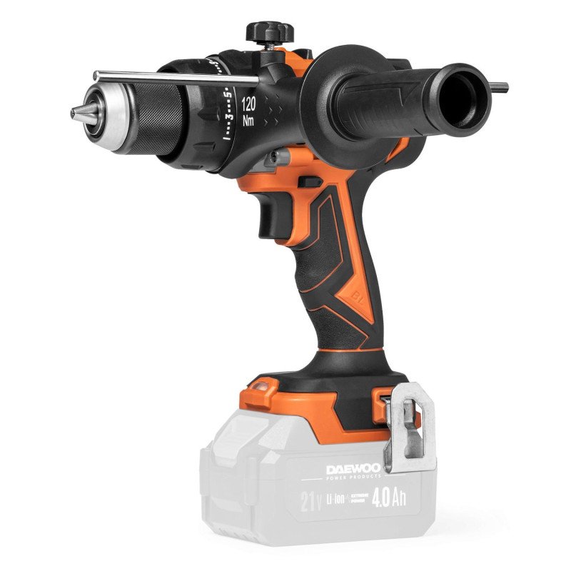 DAEWOO DAA 6521Li 21V brushless cordless hammer drill/driver 120Nm with 13mm metal keyless chuck