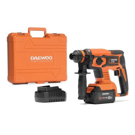 DAEWOO DAH 2821Li 21V SDS+ akumulatora perforators komplektā ar 4.0Ah akumulatoru, lādētāju un futlāri