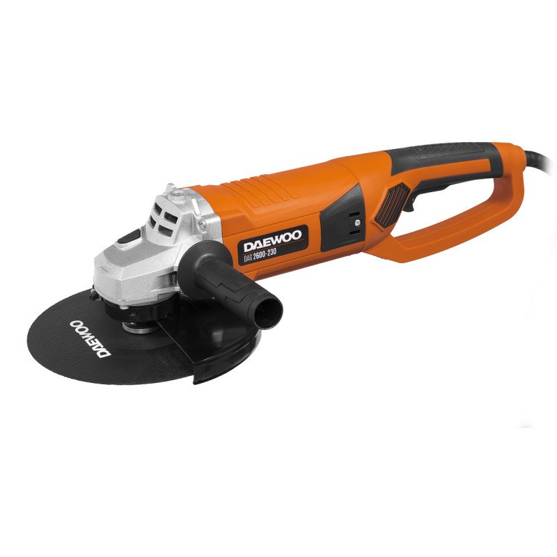 DAEWOO DAG 2600-230 leņķa slīpmašīna ar 230 mm disku un sānu rokturi