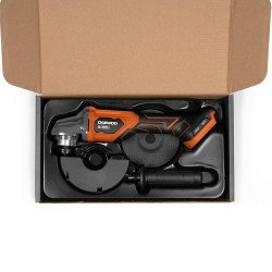 DAEWOO DAG 3021Li akumulatora leņķa slīpmašīna 21V 125 mm, 6 ātrumi 2500–11500 apgr./min, bezoglīšu motors, M14, korpuss vai kom
