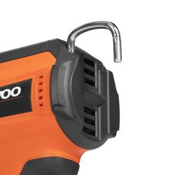 DAEWOO DAF 2021Li техфен 21В – 30–550°C, LED дисплей, 2 режима, 4 насадки