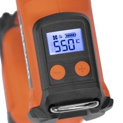 DAEWOO DAF 2021Li техфен 21В – 30–550°C, LED дисплей, 2 режима, 4 насадки