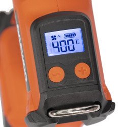 DAEWOO DAF 2021Li техфен 21В – 30–550°C, LED дисплей, 2 режима, 4 насадки