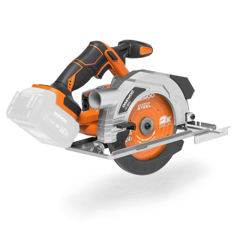DAEWOO DAS 1621Li akumulatora ripzāģis 21V – 165 mm, LED, 0–50°