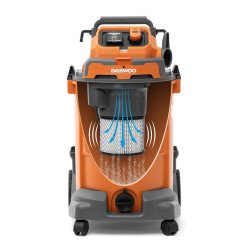 DAEWOO DAVC 2500SD putekļu sūcējs – 25 l, HEPA, impulsu tīrīšana, auto start, 1200 W