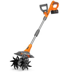 DAEWOO DAT 2521Li 21V akumulatora kultivators ar 220 mm darba platumu un 32 nažiem – karkass un komplekts ar 4.0 Ah akumulatoru