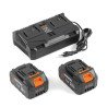 DAEWOO DAT 3042Li SET kultivators – 42V, 300 mm, bezoglīšu, 2×5Ah