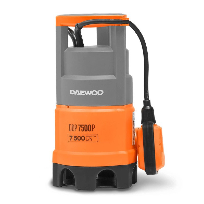 DAEWOO DDP 7500P 400W submersible drainage pump with float switch, 7500 l/h flow and 10 m cable