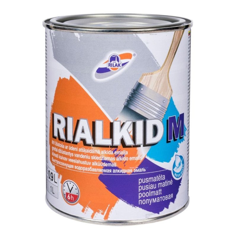 RIALKID эмаль для дерева и грунтованного металла