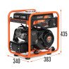 Inverter petrol generator DAEWOO GDA 2500i with 2.5 kW output, 230 V socket, metal frame and digital display