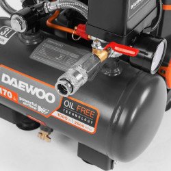 Oil-free compressor DAEWOO DAC 170S 0.9 kW – 170 l/min, 8 bar, 3 l