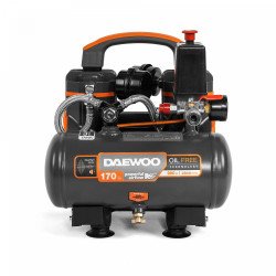 Oil-free compressor DAEWOO DAC 170S 0.9 kW – 170 l/min, 8 bar, 3 l