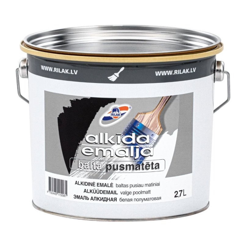 RILAK White Semi-Matte Alkyd Enamel for Interior