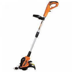 Elektriskais zāles trimmeris DAEWOO DATR 800E ar 550 W jaudu, 250 mm pļaušanas platumu un teleskopisku kātu