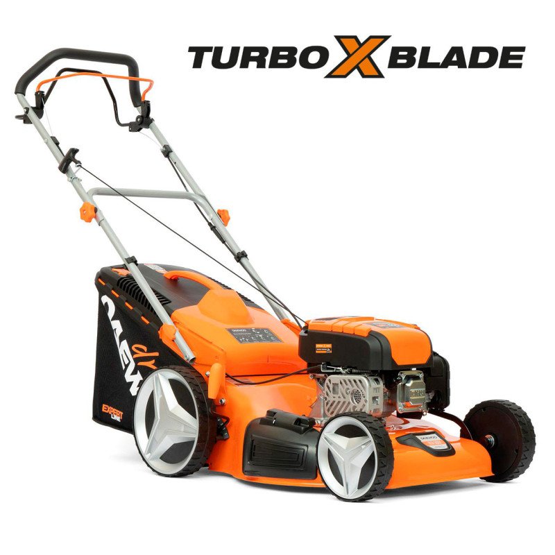 Petrol lawn mower DAEWOO DLM 50SP with 131 cm3 4-stroke engine, rear-wheel drive, 46 cm cutting width and 60 l grass collector