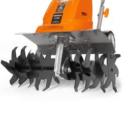 Electric cultivator DAEWOO DAT 2100E 1500W – 470 mm working width, 230 mm working depth, metal gearbox housing, 8 cutters