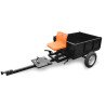 Piekabe motoblokam DAEWOO DATT 500 – 500 kg kravnesība, 510 mm riteņi, 1200 x 870 x 370 mm kaste, sēdeklis