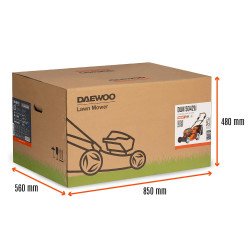 Akumulatora zāles pļāvējs DAEWOO DLM 5042Li 42V – 47 cm pļaušanas platums, 65 l grozs, 4 vienā, bezsuku motors, Karkass vai Komp