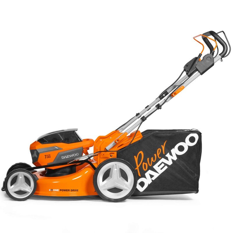Cordless lawn mower DAEWOO DLM 5042Li-S 42V – 47 cm cutting width, self-propelled, 65 l collector, brushless motor, Bare Tool or