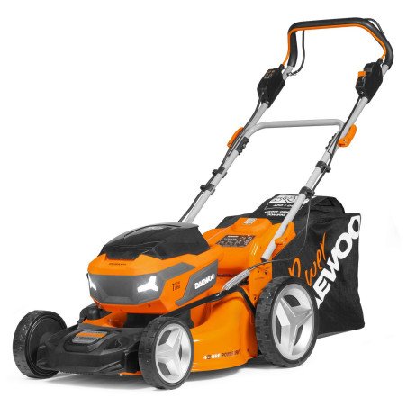 Akumulatora zāles pļāvējs DAEWOO DLM 5042Li-S ar 42 V spriegumu, 47 cm pļaušanas platumu,