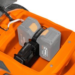 Akumulatora zāles pļāvējs DAEWOO DLM 5042Li-SV 42V – 47 cm pļaušanas platums, pašgājējs, 65 l grozs, Auto-Switch, Korpuss vai Ko