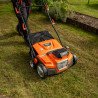 Akumulatora skarifikators DAEWOO DSC 3842Li 42V – 380 mm darba platums, 55 l grozs, 3 vienā, 5 dziļuma pozīcijas, Karkass vai Ko