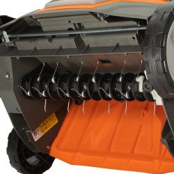 Cordless scarifier DAEWOO DSC 3842Li 42V – 380 mm working width, 55 l collector, 3-in-1, 5 depth positions, Bare Tool or Set