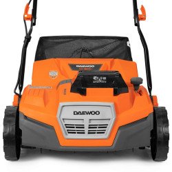 Cordless scarifier DAEWOO DSC 3842Li 42V – 380 mm working width, 55 l collector, 3-in-1, 5 depth positions, Bare Tool or Set