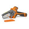 Akumulatora ķēdes zāģis DAEWOO DACS 416Li SET 16V – 10 cm sliede, 2 akumulatori, soma, viegls dārza zāģis